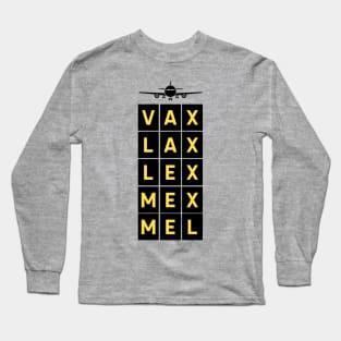 Airport code vaccination design Long Sleeve T-Shirt